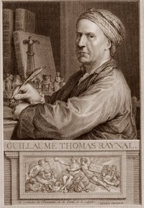 Abbé Guillaume Thomas Raynal (1713-1796) écrivain anglais gravure d