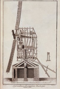 Économie agricole rustique: moulin à vent - dans « Encyclopédie » par Diderot et d