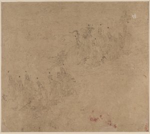 Album de thèmes taoïstes et bouddhistes : Procession de divinités taoïstes : Feuille 25