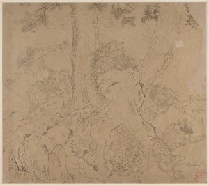 Album de thèmes taoïstes et bouddhistes : Recherche de la montagne : Feuille 46