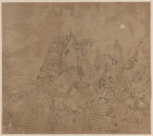 Album de thèmes taoïstes et bouddhistes : Recherche de la montagne : Feuille 49