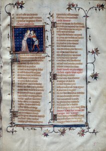 Allégorie de la jeunesse. Miniature dans le "Roman de la rose" de Jean de Meun, Jean de Meung ou Jean Chopinel, Jean Clopinel (v.1240-1305), vers 1370. Paris, Bibliothèque Sainte-Geneviève - Unknown artist