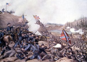 Guerre civile américaine (1861 - 1865) : Deuxième bataille de Franklin (Tennessee) 30 novembre - Unknown artist