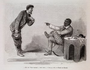 Noir américain se moquant d