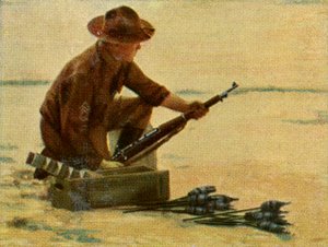 Fantassin américain avec des grenades à fusil - Unknown artist