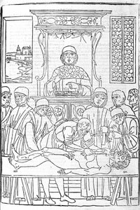 Dissection anatomique. Gravure d