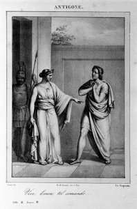 Antigone Acte I, scène 3. Tragédie italienne de Vittorio Alfieri écrite en 1783 d