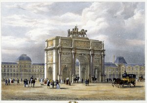 Arc de Triomphe du Carrousel - lithographie, vers 1830