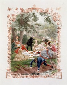 Pique-nique aristocratique dans les jardins du château de Versailles - Unknown artist