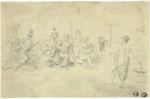Assemblée des dieux et déesses sur le mont Olympe - Unknown artist