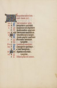 Page du calendrier du mois d