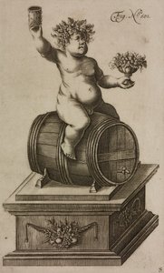 Bacchus sur un tonneau, mannequin pour lancer un feu d