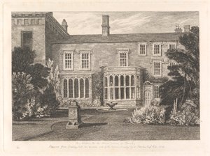 Fenêtres en baie dans le jardin fleuri à Farnley - Unknown artist