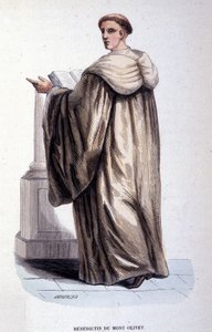 Bénédictin du Mont Olivet. Gravure d