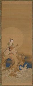 Benten sur un rocher au bord de la mer - Unknown artist