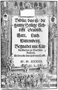 Bible de Luther. 1534. Wittenberg - Unknown artist