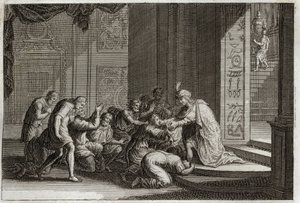 Bible de Royaumont, Ancien Testament : Joseph est reconnu par ses frères. Illustration de 1811. - Unknown artist