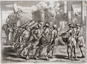 Bible de Royaumont, Ancien Testament : Prise de Jéricho. Illustration de 1811. - Unknown artist