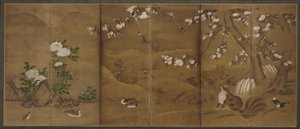 Oiseaux, fleurs des saisons et civettes - Unknown artist
