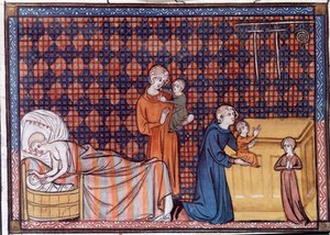 Naissance et éducation du roi de France Louis IX ou Saint Louis - Unknown artist