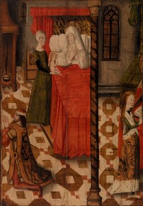 Naissance de la Vierge, un donateur masculin et l
