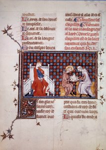 Blanche de Castille, reine de France (1188-1252), dirigeant l