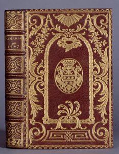 Couverture de livre, reliure avec ornements variés aux armes de la famille Cotte d