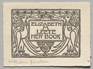 Ex-libris : Elizabeth M. Leete - Unknown artist
