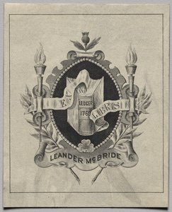 Ex-libris : Leander McBride - Unknown artist