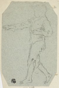Garçon marchant de profil - Unknown artist