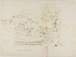 Bradamante ensorcelle et enchaîne Atlanta près de la forteresse - Unknown artist