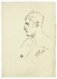 Buste de jeune homme de profil