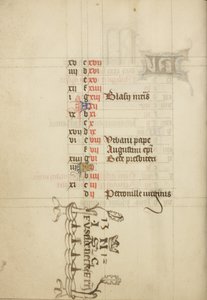 Page du calendrier - Unknown artist