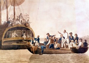 Capitaine William Bligh (1754 - 1817) du Bounty abandonné par son équipage.