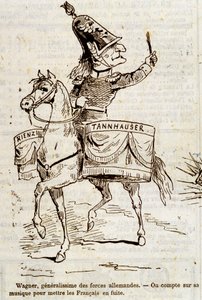 Caricature de Wagner, généralissime des forces allemandes - dans « L