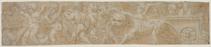 Char tiré par des lions avec amorini (recto) - Unknown artist