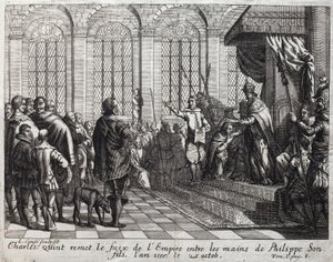 Charles V (1500-1558) remet le fardeau de l