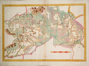 Carte de Leix et Offaly, Irlande, c.1590 - Unknown artist