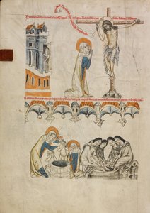 Le Christ bénit sainte Edwige ; sainte Edwige lave le visage de son petit-fils