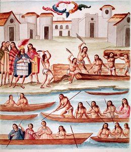 Construction de canoës - Unknown artist