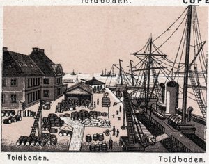 Copenhague, Danemark : vue de Toldboden (port). dans « Le Monde Illustré 168 vues » Sans date (fin XIXe siècle)