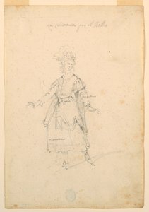 Conception de costume : Une chanteuse pour un ballet - Unknown artist