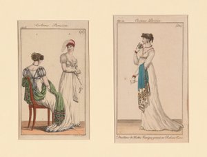 Plaques de mode du "Costume Parisien" du Journal des Dames et Des Modes et du Costume Parisien (The Journal of Ladies and Fashion) - Unknown artist