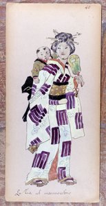 Costume de la zia con il marmocchio (Enfant) pour la création de Madame Butterfly par Giacomo Puccini en 1904. Collection du Museo della Scala à Milan - Unknown artist