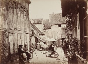 Cour avec peintres - Unknown artist