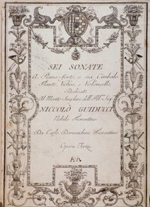 Couverture des Six Sonates, Op. 3 de Carlo Domenighini - Unknown artist