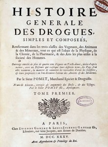Page de couverture de la « Histoire générale des drogues, simples et composées » par Pomet - Unknown artist