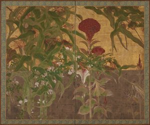 Coquelicots, Maïs et Gloires du Matin - Unknown artist