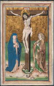 Crucifixion avec la Vierge Marie et Saint Jean (recto); Saint Sebald avec les donateurs Paul Volkmayr et Sebald Schreyer (verso) - Unknown artist
