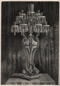 Candélabre en cristal de la manufacture de Baccarat - gravure dans 